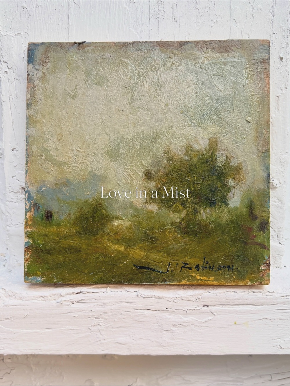 Original! Signed Original Green Landscape Oil Painting by Julie Ann Robinson